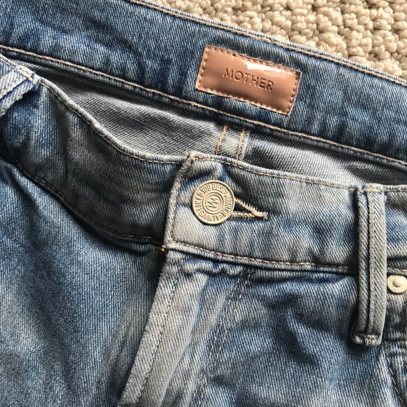 Mother Slacker Fray in Love Drunk Cowboys Jeans - Picture 3 of 8